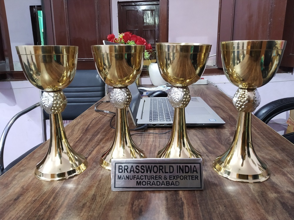 Chalice With Silver Knob Engraved With Paten Church Supplies