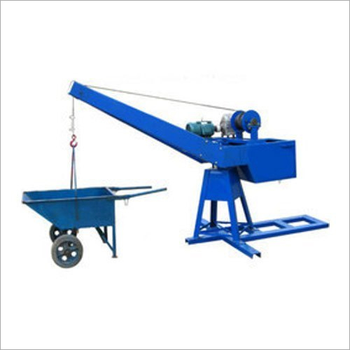 Blue Industrial Monkey Hoist Machine
