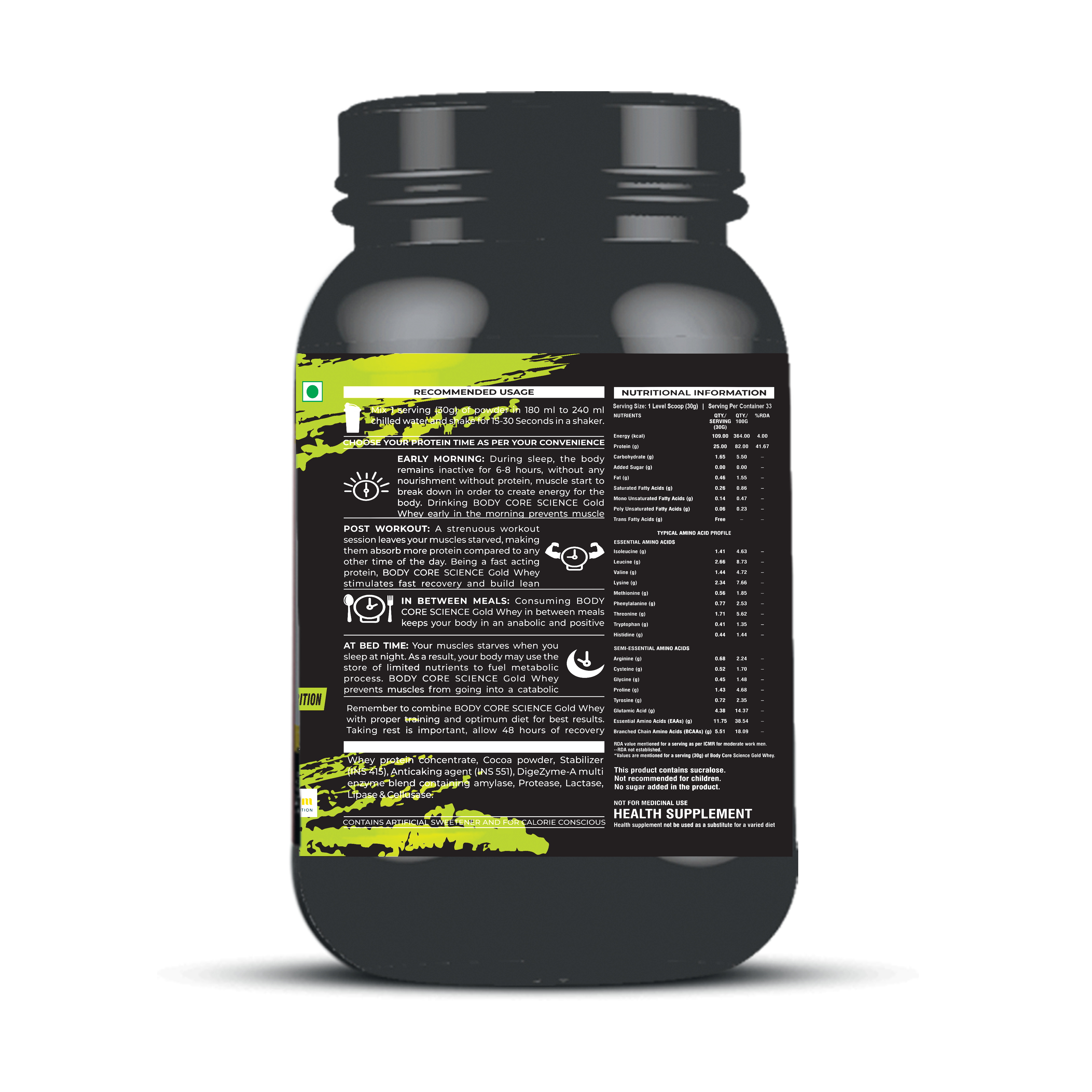Bcs Gold Whey Green-1kg(vanilla) Dosage Form: Powder