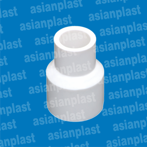 UPVC Plain Reducer - White, Round Shape, Socket Joint | High-Quality PVC Material, Personalized Sizes Available