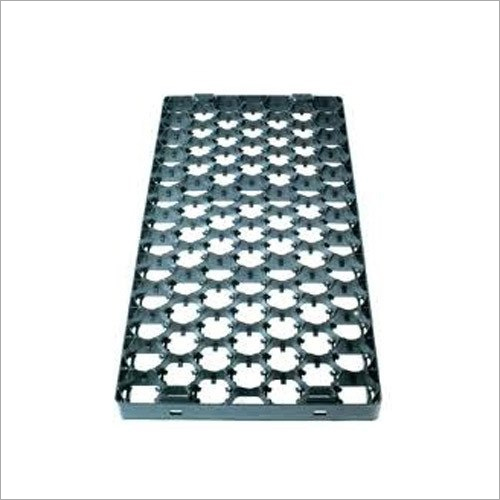 Single Setter Egg Tray - Plastic Material, 3x6 Feet Size, Black Color | Ideal for Cold Endothermic Egg Hatching
