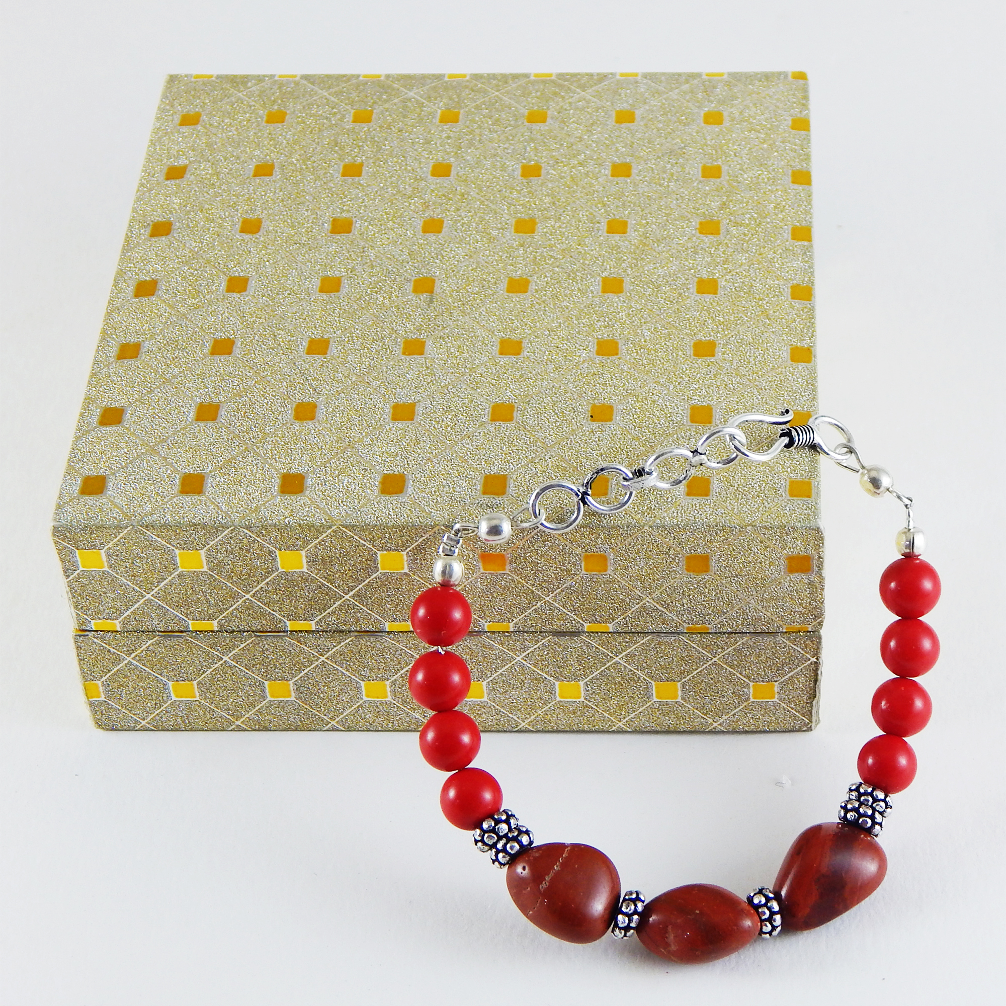 Health Gemstone Red Jasper Root Chakra Bracelet
