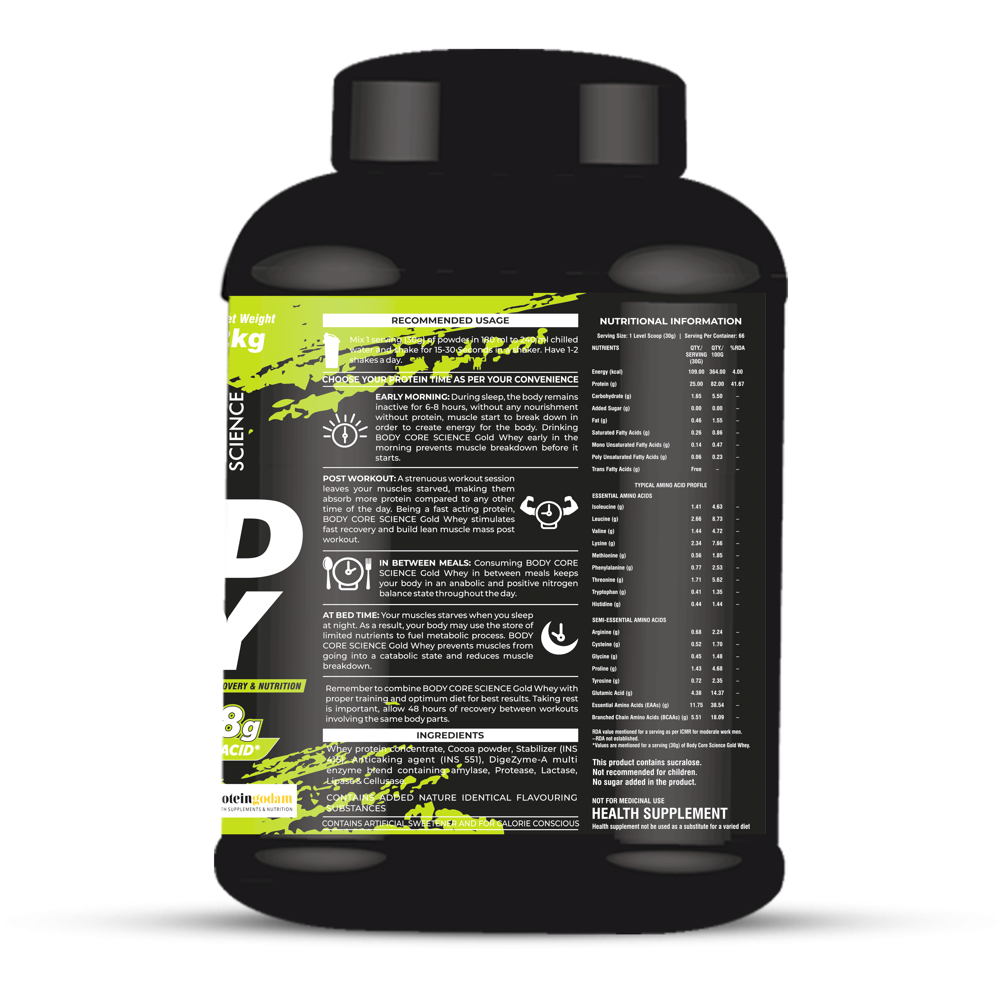 Bcs Gold Whey Green-2kg(strawberry) Dosage Form: Powder