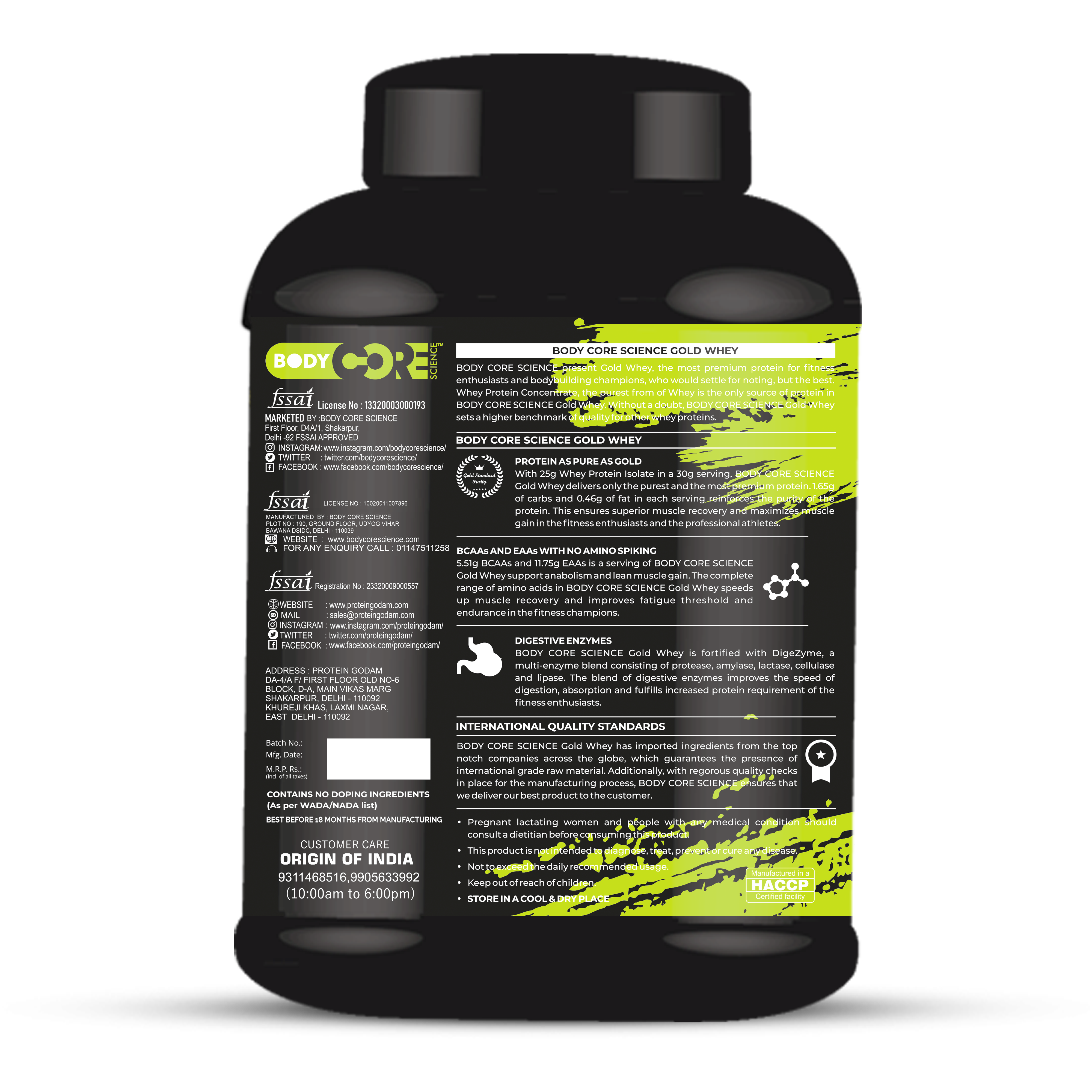 Bcs Gold Whey Green-2kg(strawberry) Dosage Form: Powder