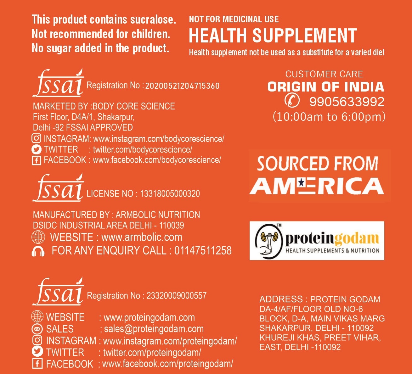 Bcs High Whey Protein Chocolate Dosage Form: Powder