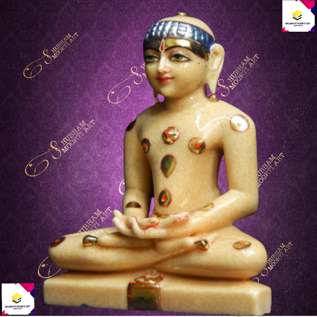 Marble Adinath Jain Statue