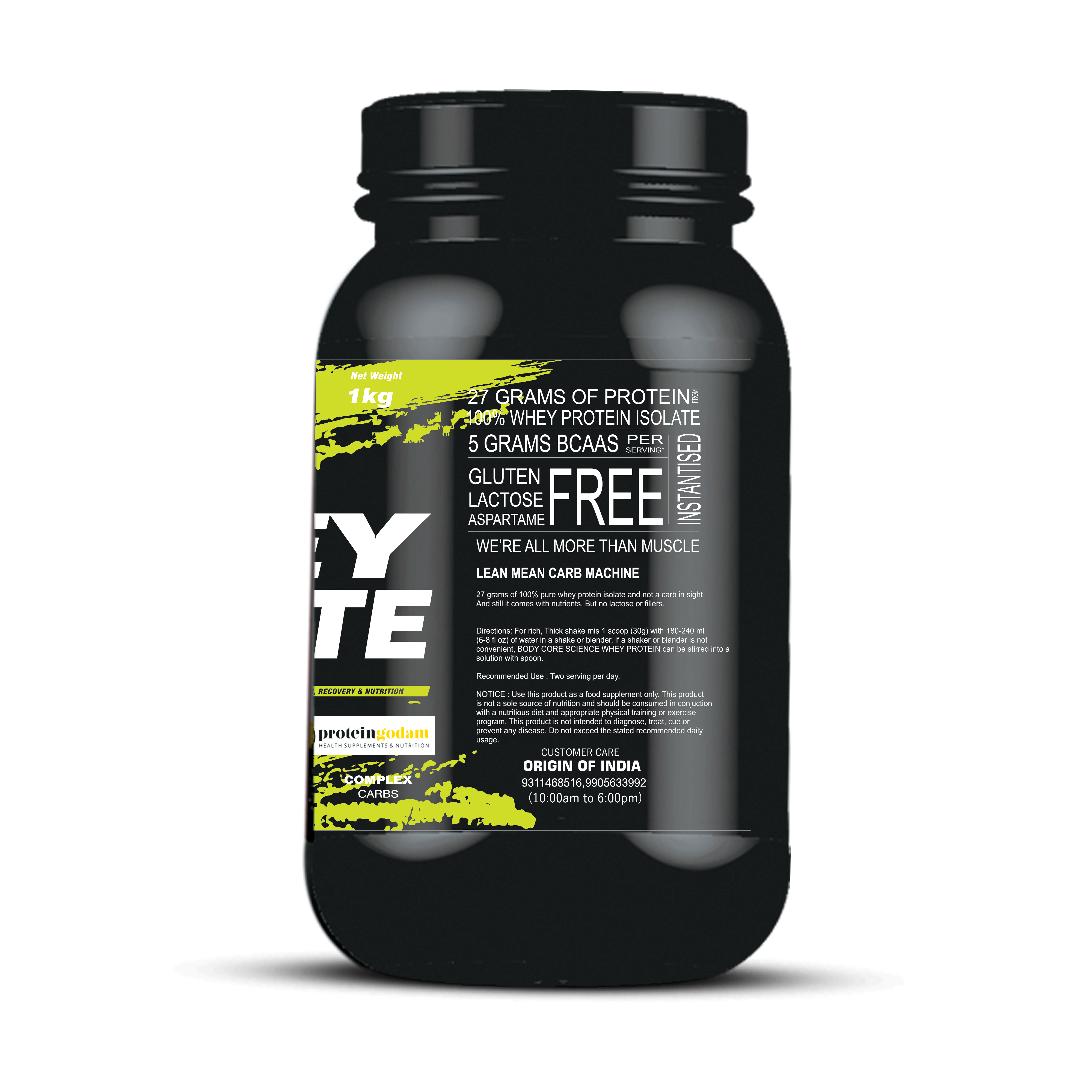 Strawberry Bcs Whey Isolate Green-1kg Dosage Form: Powder