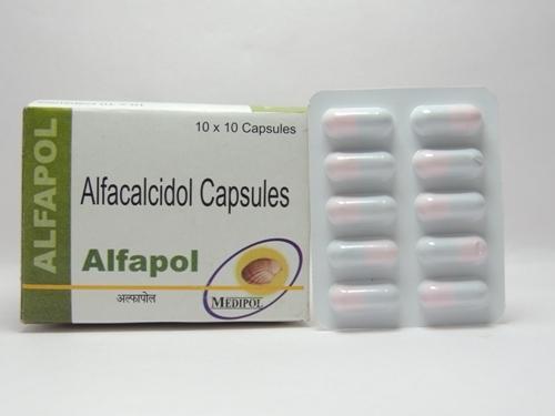 Alfacalcidol Capsule - Vitamin D Supplementation with Long Half-Life | Store in Cool, Dry Place, Dosage as Directed by Doctor