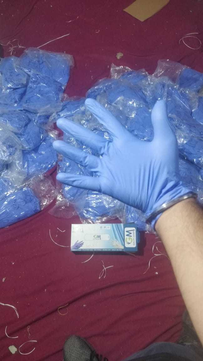 Food Grade Nitrile Gloves - Nitrile Material, Mid Forearm Length, Violet Color, Powder-free, Half Dipped Coating, Ansi Certified Standard