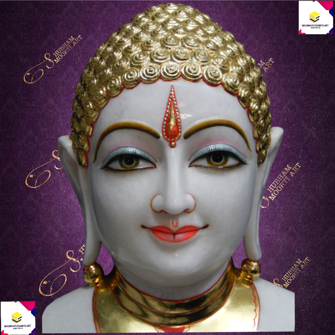 Marble Abhinandana Jain Statue