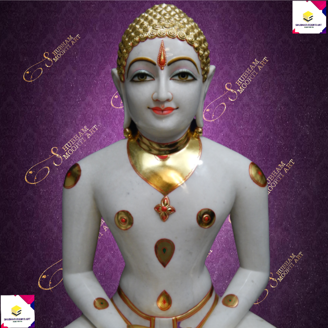 Marble Abhinandana Jain Statue