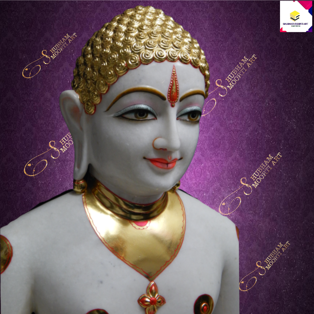 Marble Abhinandana Jain Statue