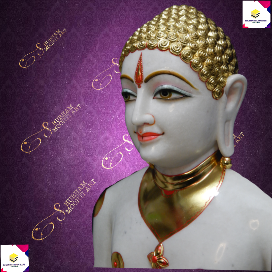 Marble Abhinandana Jain Statue