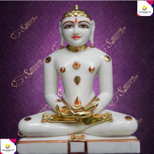 Marble Adinath Jain Statue