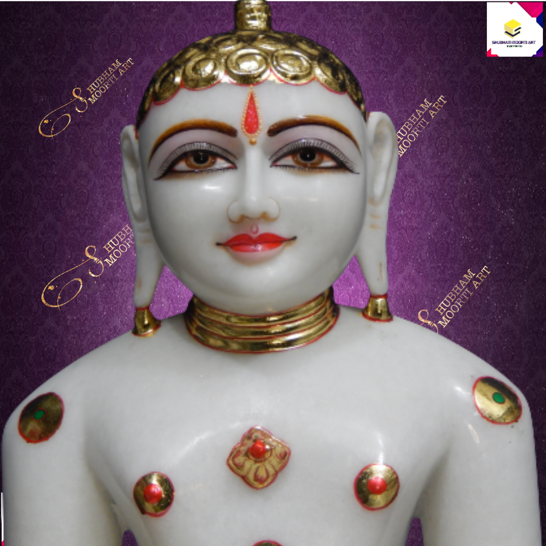 Marble Adinath Jain Statue