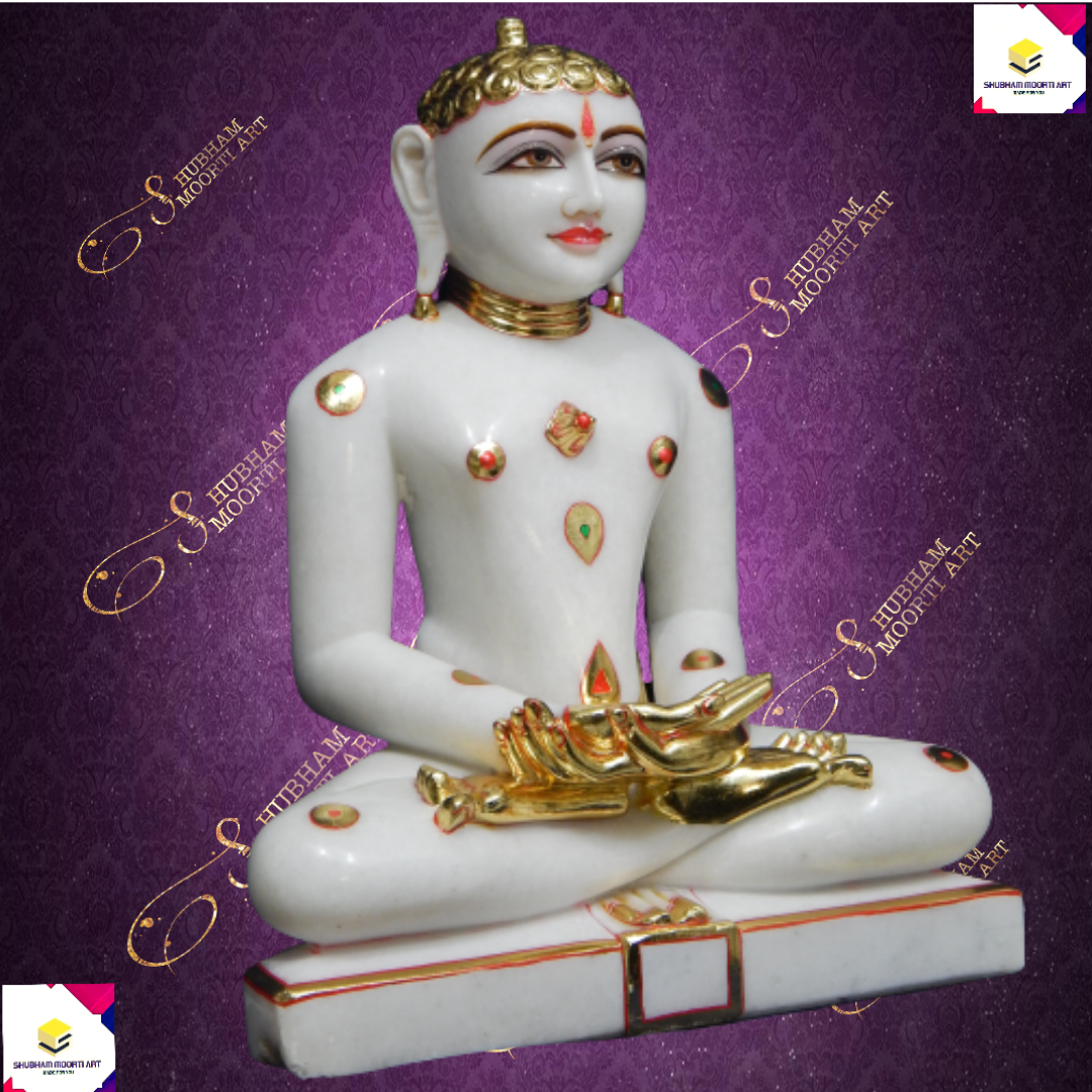Marble Adinath Jain Statue