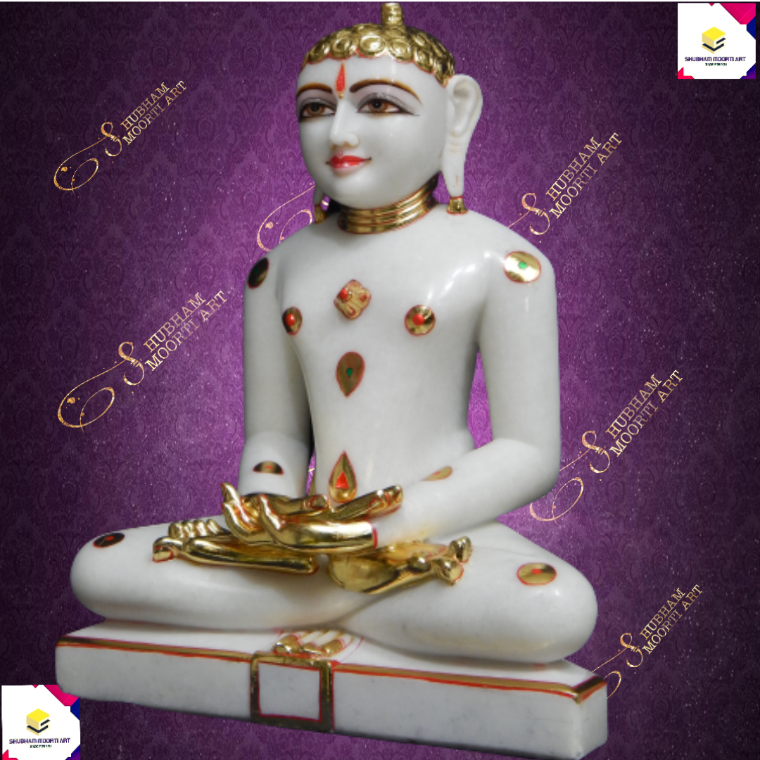Marble Adinath Jain Statue