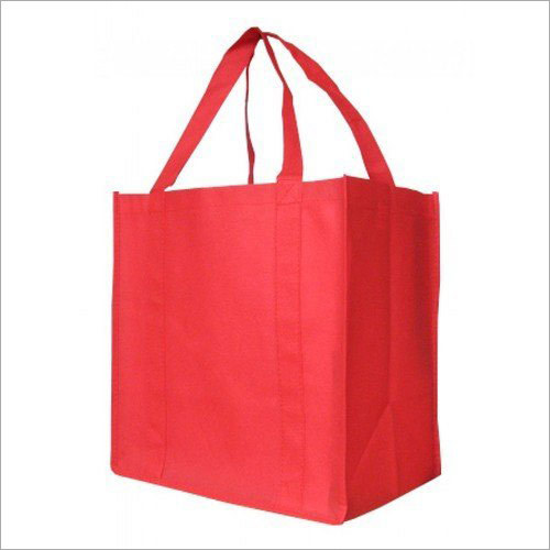 20x20 Inch Red Non Woven Loop Handle Grocery Bag