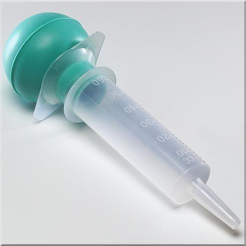Asepto Pump Bulb Syringe - PP and TPE Construction | Sterile, Easy-to-Use, Finger Flanges for Controlled Pumping