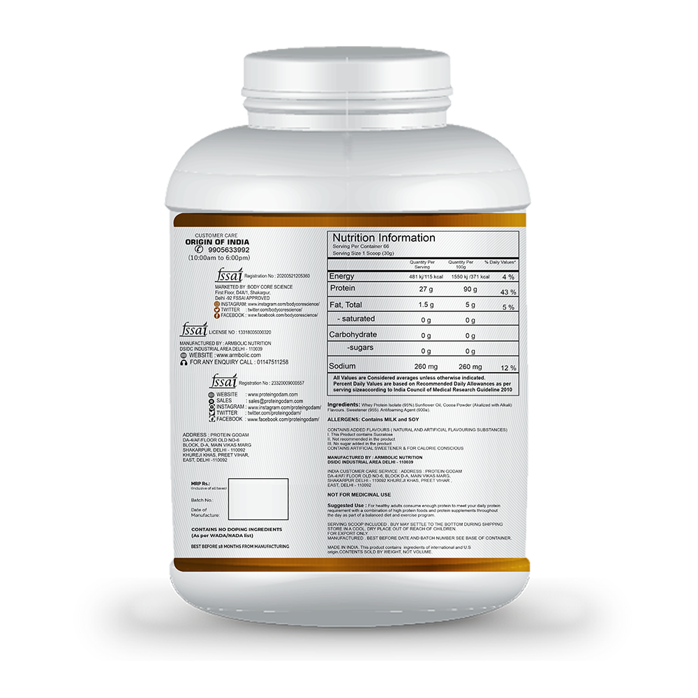 Bcs Whey Isolate White-2kg(vanilla) Dosage Form: Powder