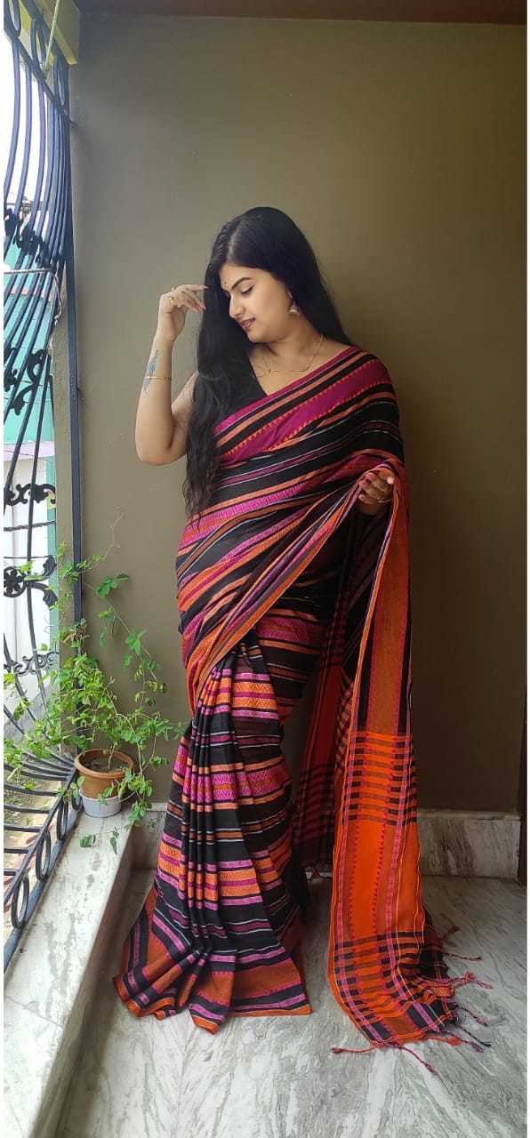 Cotton Begampuri Saree - Premium Quality Cotton Silk Multi-color | Lightweight Perfect Party Wear With Blouse Piece