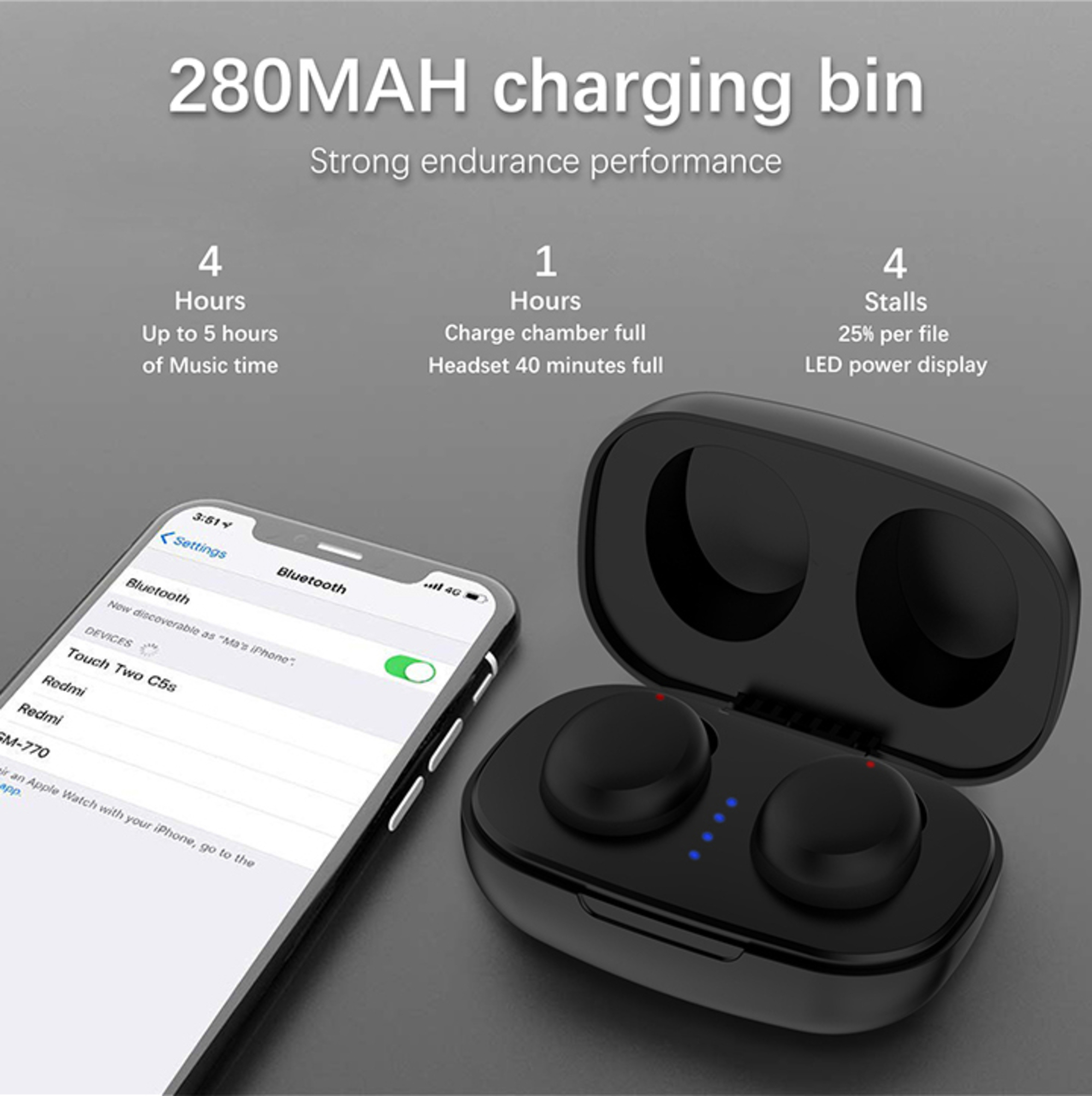 Tws-mini Bluetooth Wirelss Earbuds Headphones Bluetooth Version: 5.0