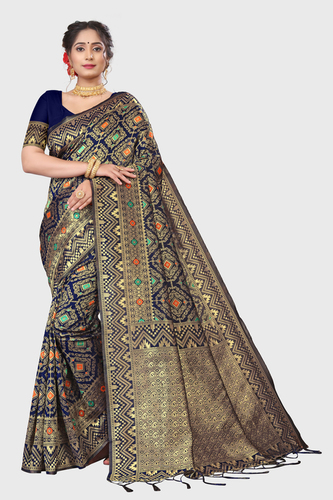 Black Jacquard Womens Sarees