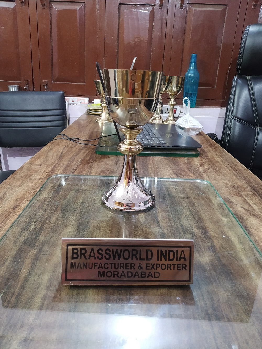 Brass Classic Shining Chalice With Paten Church Supplies