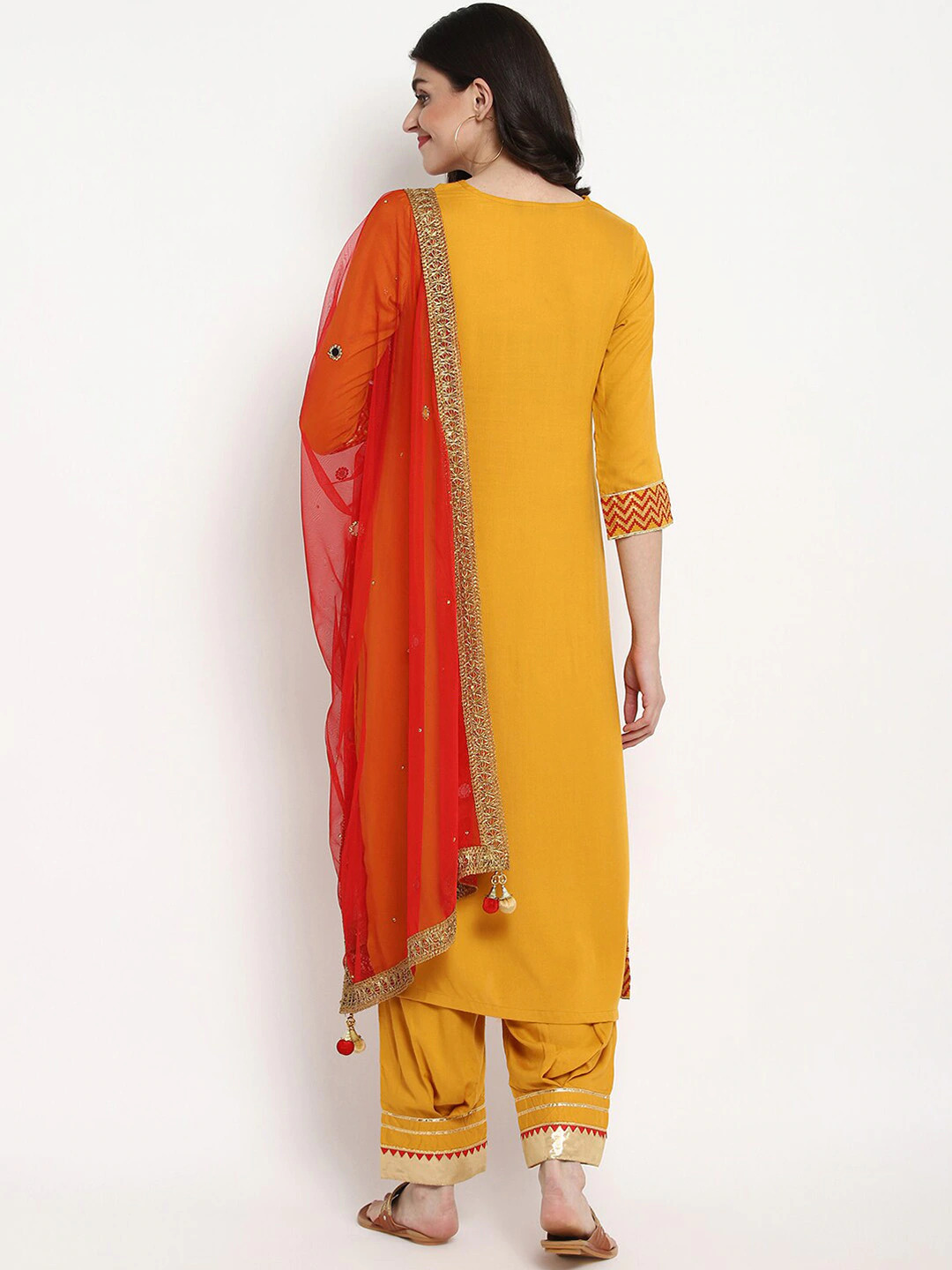 Mustard Women Kurta Pant Set
