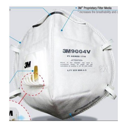 वाल्व जेंडर के साथ 3M डस्ट/मिस्ट रेस्पिरेटर 9004V: यूनिसेक्स