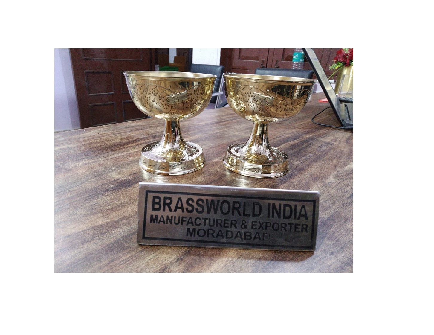 Brass Full Sized Chalice And Paten Church Engraved Church Supplies