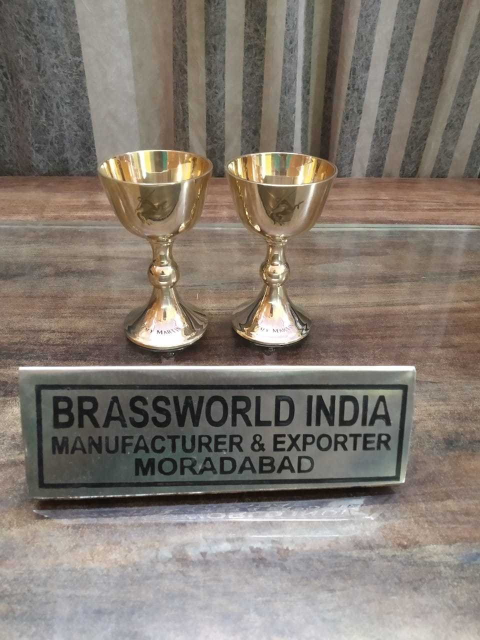 Brass Medium Size Chalice And Paten Church Supplies