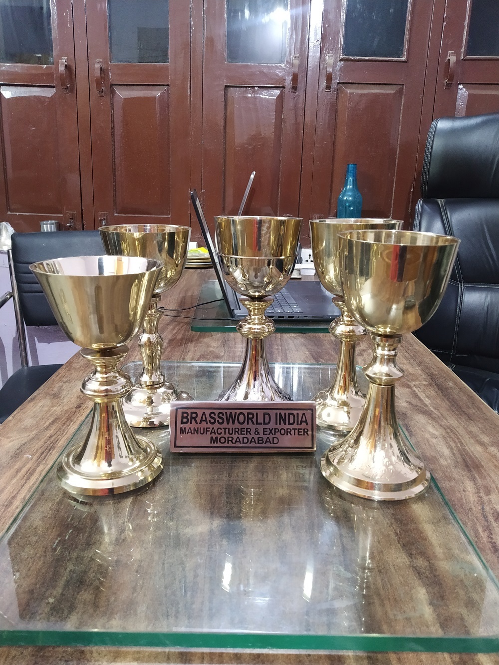 Brass Medium Size Chalice And Paten Church Supplies