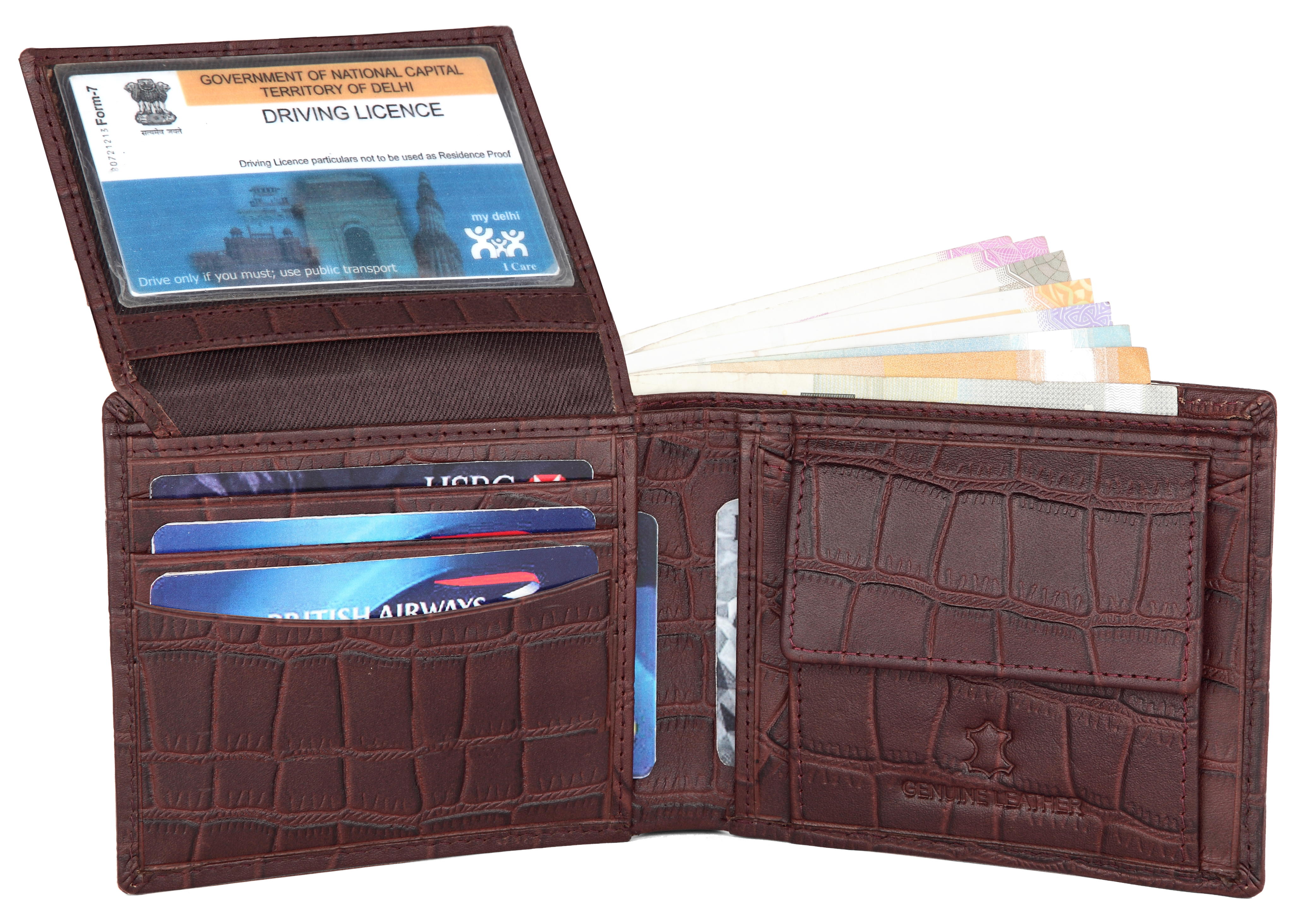 Maroon Rfid Protected Genuine High Quality Leather Wallet For Men