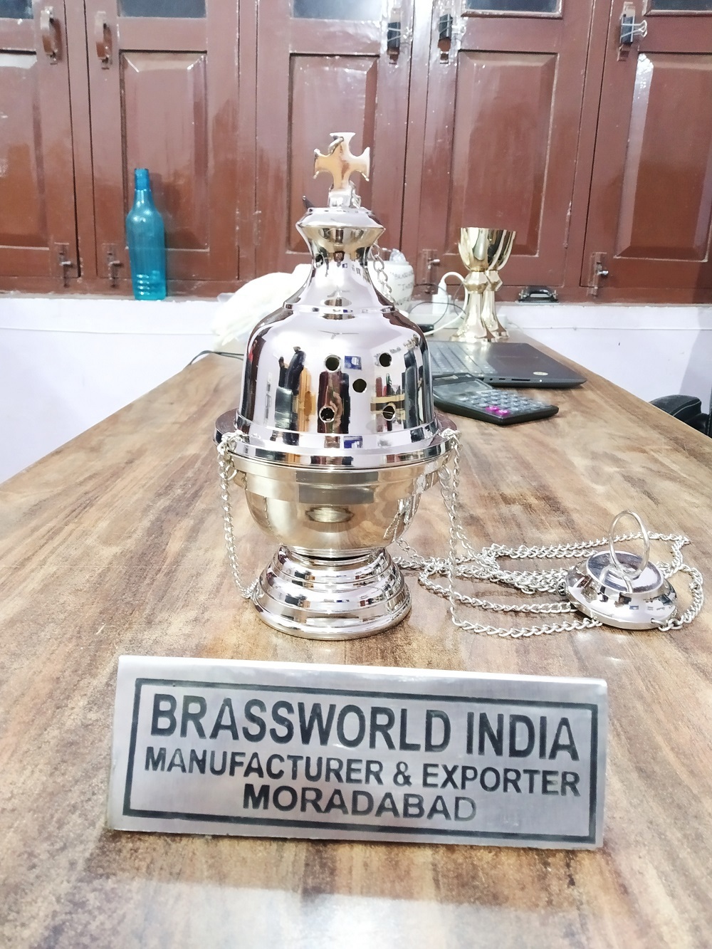 Brass Censer And Tong Spoon And Boat Church Supplies