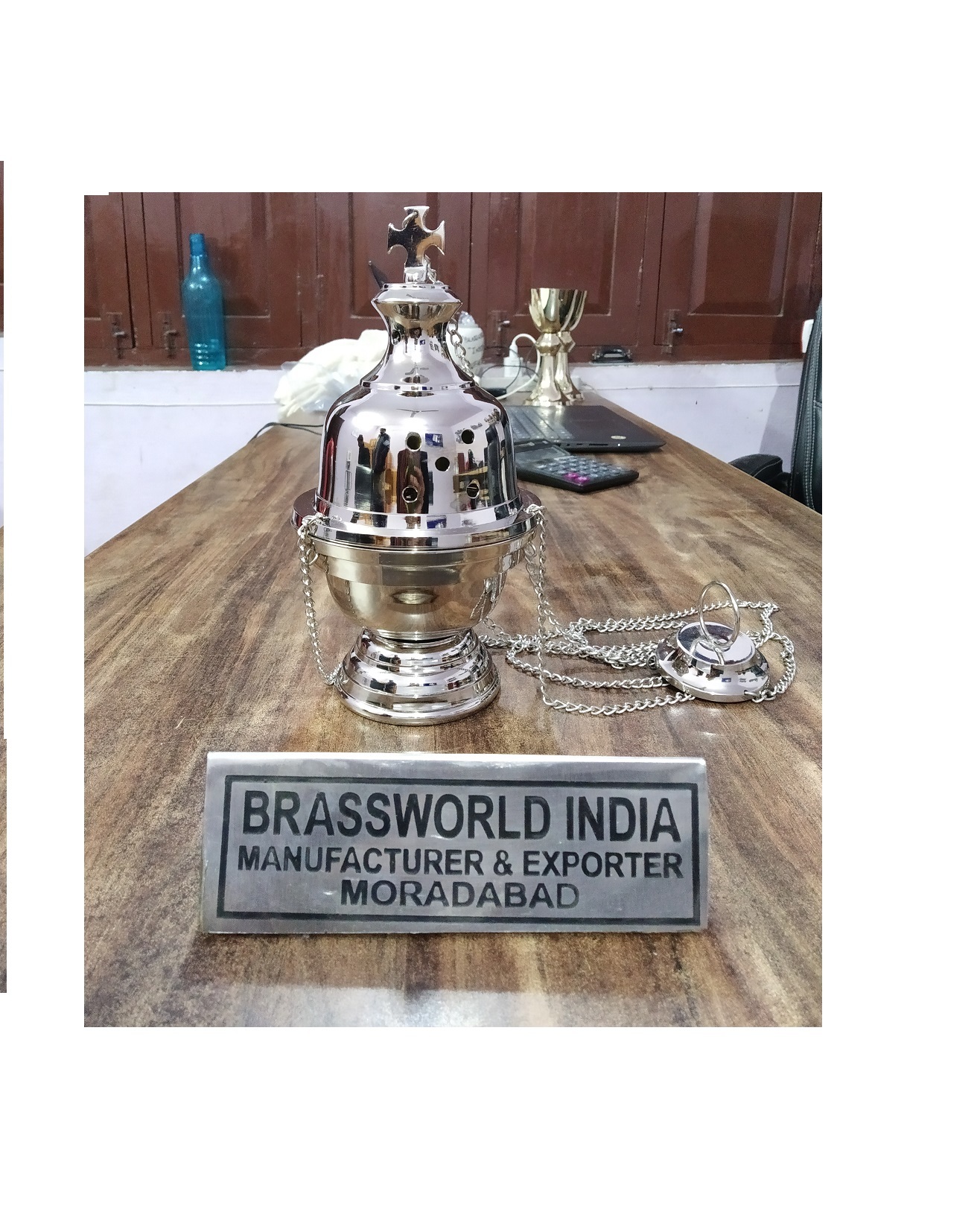 Brass Censer And Tong Spoon And Boat Church Supplies