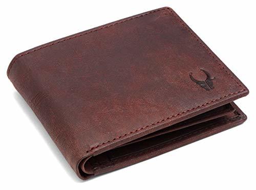 Genuine Leather Wallet - Free Size, Brown Bi-fold Fashion Style For Men