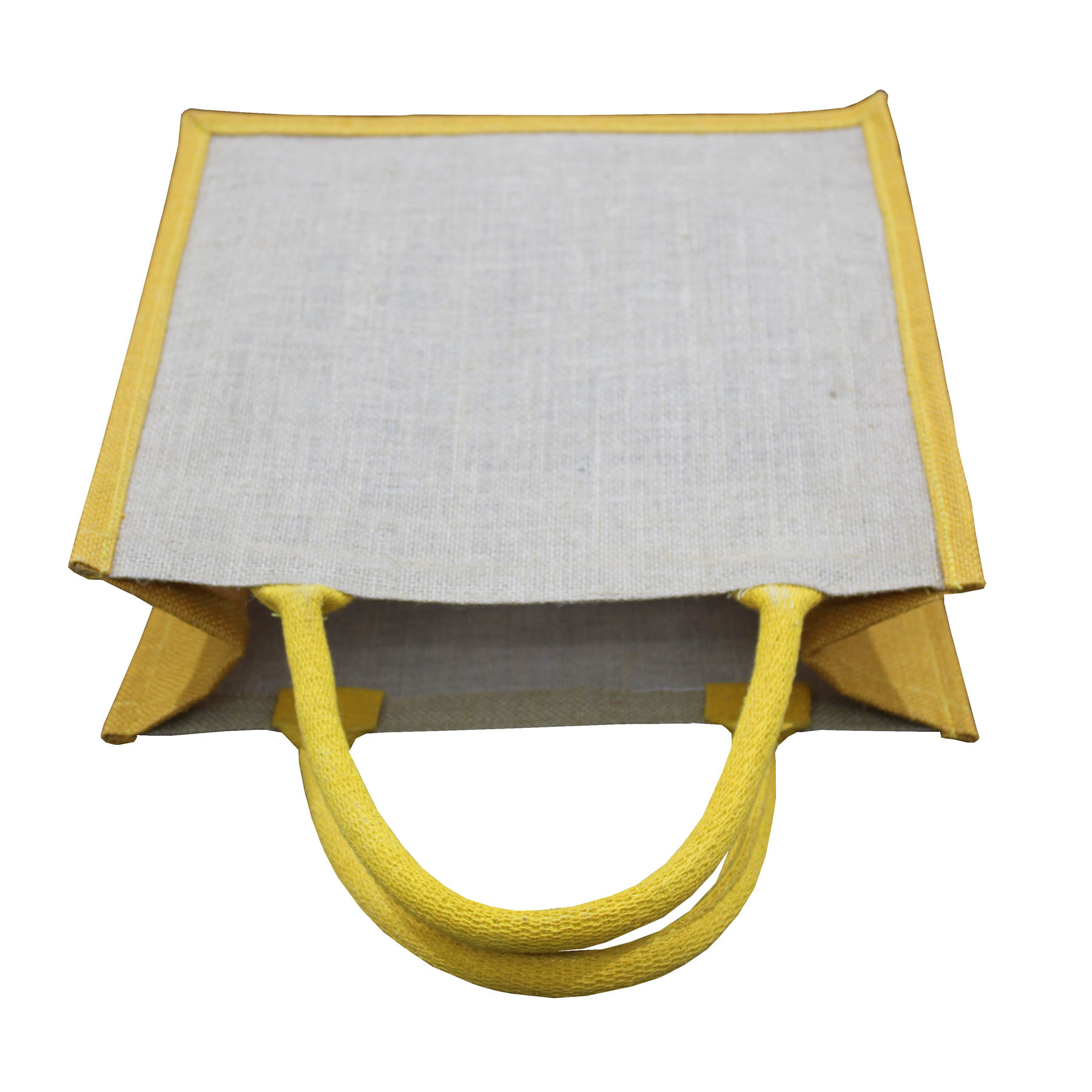 Available In All Color Pp Laminated Jute Tote Bag With Padded Rope Handle