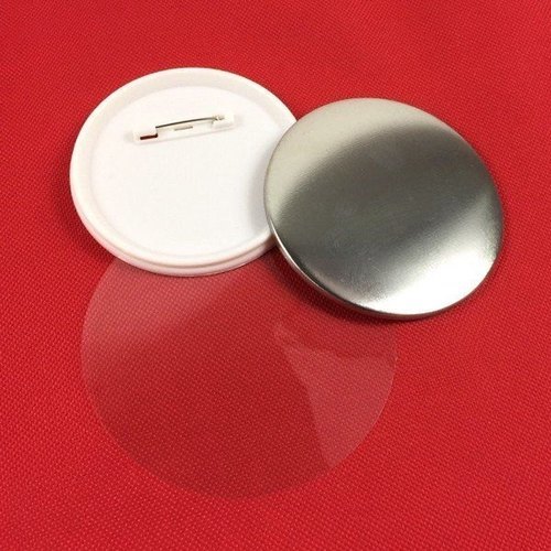 Button Badge Material - Assorted Sizes from 25mm to 75mm, Plain Finishing for Versatile Badge Applications