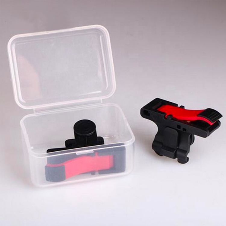 D9 Pubg Fire Key Shooter Controller Fire Button Aim Key Mobile Gaming Trigger L1r1 - Abs Material | Black & Red Color, Adjustable Clip Tightness, Supports Android & Ios