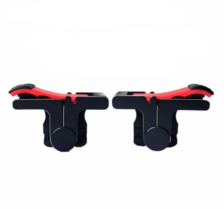 D9 Pubg Fire Key Shooter Controller Fire Button Aim Key Mobile Gaming Trigger L1r1 - Abs Material | Black & Red Color, Adjustable Clip Tightness, Supports Android & Ios