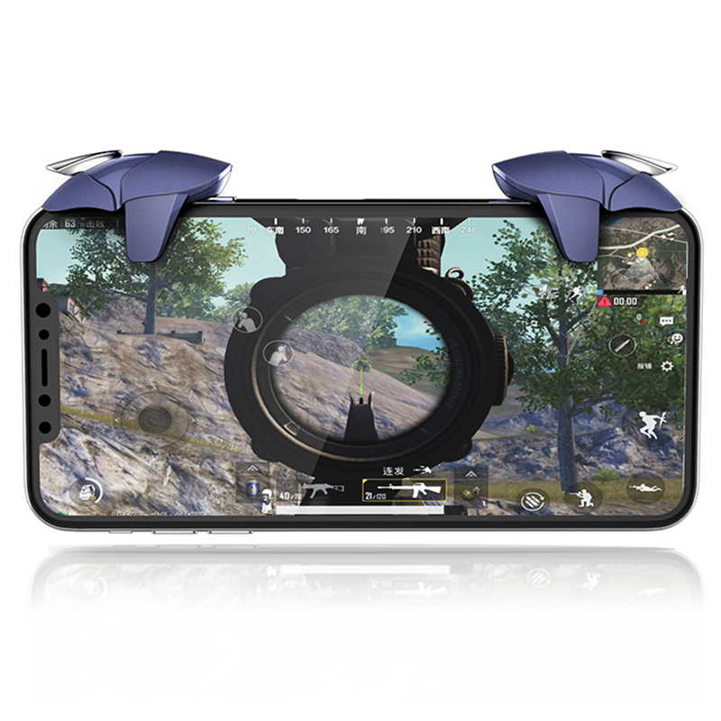 Blue Shark Gamepad Trigger Aim Button L1 R1 Shooter Joystick For Pubg Game Body Material: Abs+metal