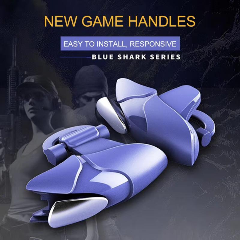Blue Shark Gamepad Trigger Aim Button L1 R1 Shooter Joystick For Pubg Game Body Material: Abs+metal