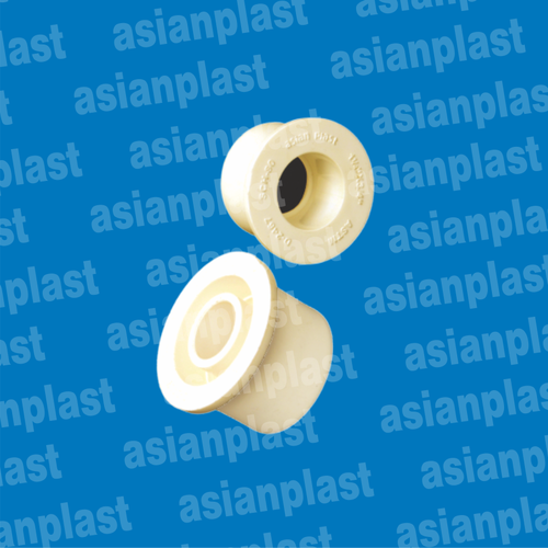 CPVC Reducer Bush - PVC Material, Round Shape, Yellow Color | Socket Joint Connection, Surface Treatment: Other