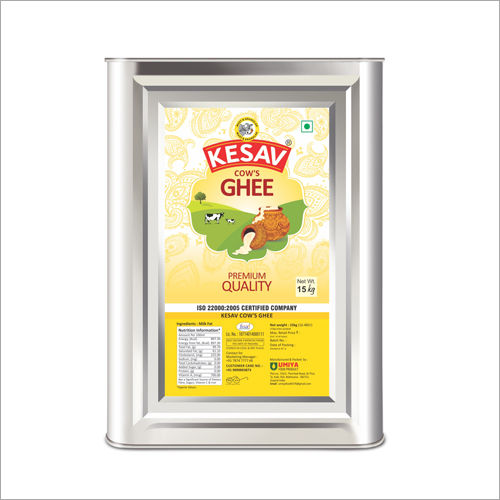 Natural 15 Kg Cow Premium Ghee In Tin