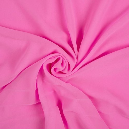 Georgette Fabric - 44 Inch Width, 80 Gsm Weight | Washable, Soft Draping Quality, Multi-color, Plain Pattern