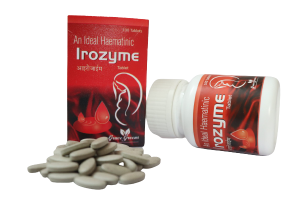 Irozyme Tablet - 100% Pure Organic Iron Supplement, Supports Digestion And Enhanced Hemoglobin Levels