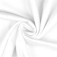 Chatai Rfd Fabric - Polyester, 44 Inch Width, 125 GSM, 13 Kg Weight | Washable, Plain Texture, Suitable for Garment Use, White Color
