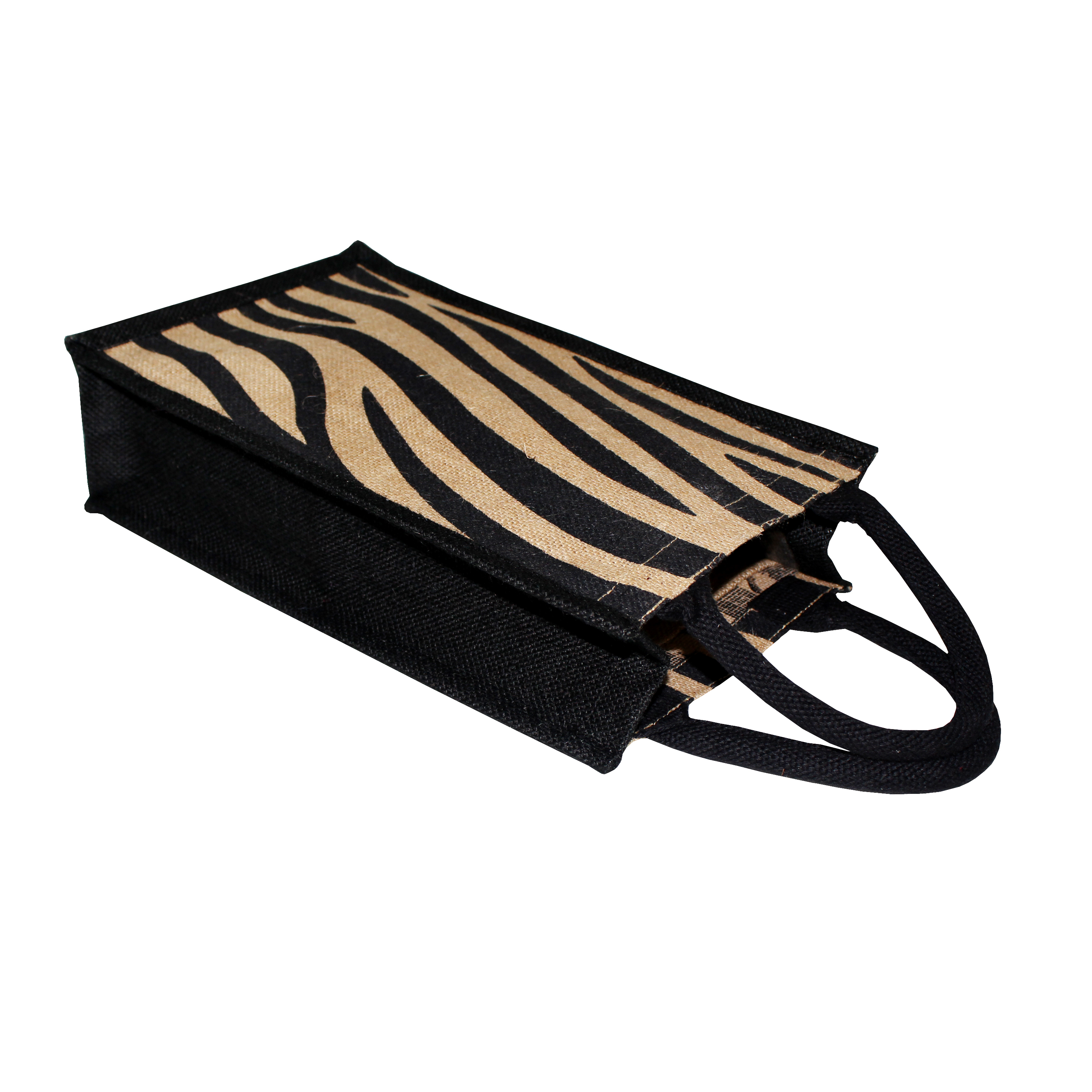 Available In All Color Inside Bottle Separator Padded Rope Handle Pp Laminated Jute Two Bottle Bag