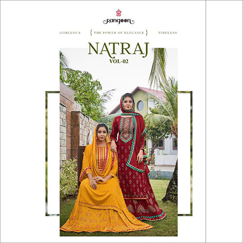 Rangoon Natraj Heavy Rayon Print With Embroidery Work